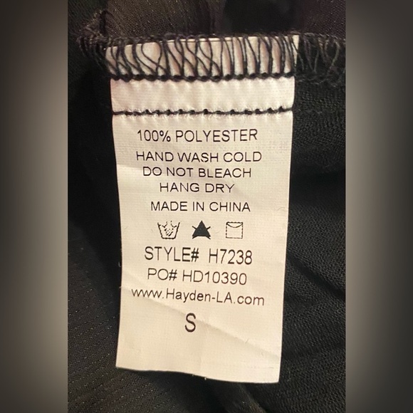 NWT Hayden Los Angeles Sheer Black Blouse Size Small - Picture 6 of 6